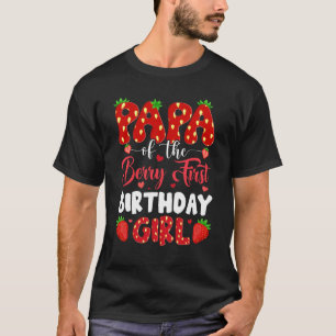 Camiseta Papá Do Berry Primeiro Aniversário Da Rapariga Str