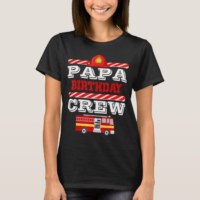 Camiseta Papá do Birthday Boy Fire Fireman Hostin (Frente)