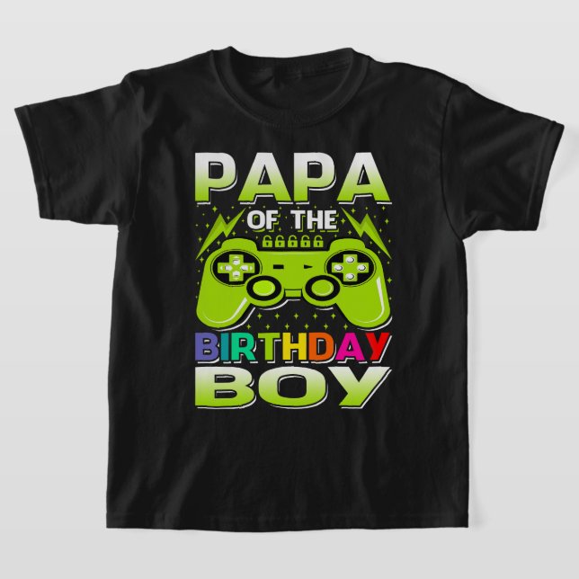 Camiseta PAPA Do Birthday Boy Matching Video Gamer Birt (Postura )