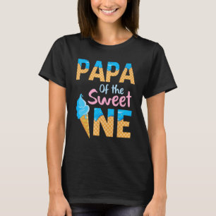 Camiseta Papá Do Doce Sorvete Feliz Aniversário Para