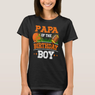 Camiseta Papá Do Jogo De Aniversário Tema De Futebol Bda