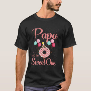 Camiseta Papá Do primeiro aniversario Da Família Doce
