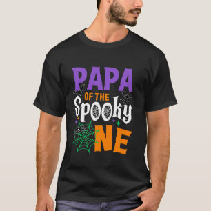 Camiseta Papá Do primeiro aniversario De Halloween De Um Ra