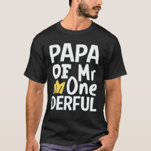 Camiseta Papa do primeiro aniversario Maravilhoso Festa Cor