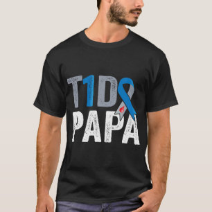 Camiseta Papá do T1D, sua luta é minha luta Diabetes Tipo 1