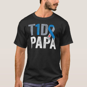 Camiseta Papá do T1D, sua luta é minha luta Diabetes Tipo 1