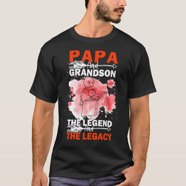Camiseta Papá E Avô, A Legenda E O Legado (Frente)