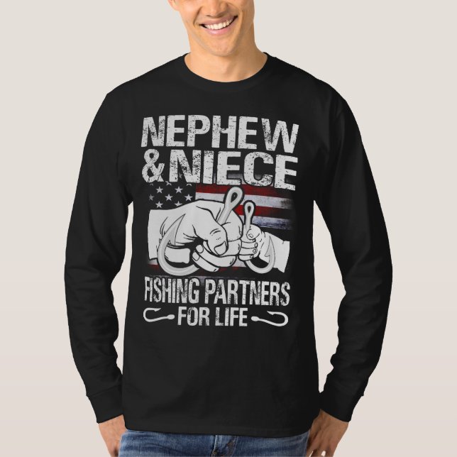 Camiseta Papa e Son Match Shirts Parceiros de pesca para (Frente)
