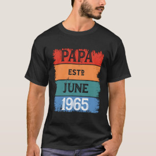 Camiseta Papa Em Junho De 1965 Orgulhoso Avô Melhor Pai
