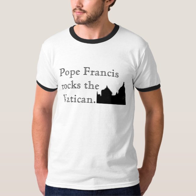 Camiseta Papa Francis Rocha o Vatican. (Frente)