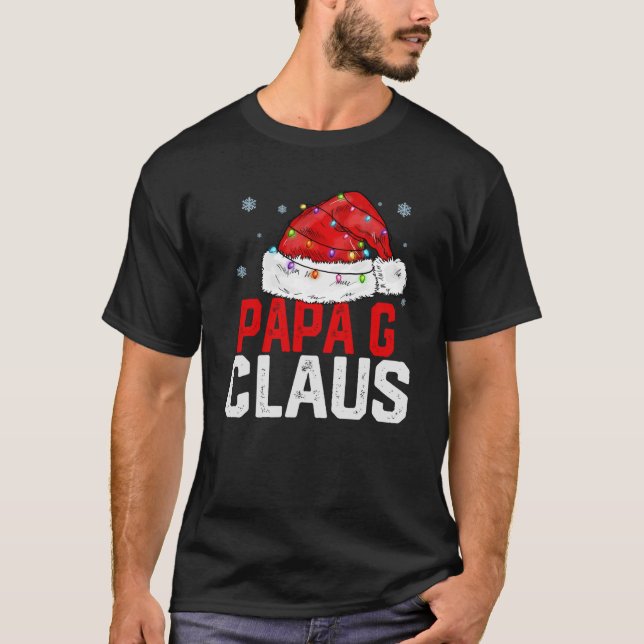 Camiseta Papá G Claus Funny Família Xmas Correspondente Vov (Frente)