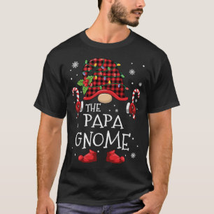 Camiseta Papa Gnomo Xadrez Buffalo Família de Árvore de Nat