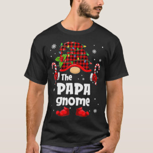 Camiseta Papa Gnomo Xadrez Buffalo Família de Árvore de Nat