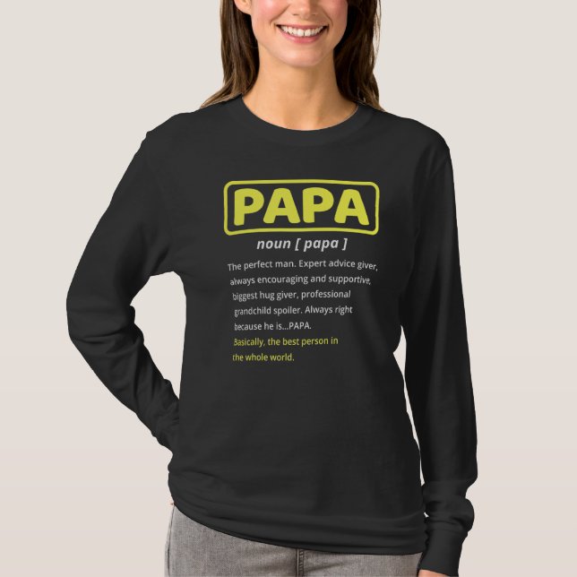 Camiseta Papa Goddad Definição Vovô Pai S Dia (Frente)