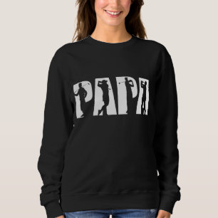 Camiseta Papa Golf Silhout Pai de Golfe Padre Golfer App
