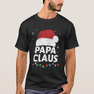 Camiseta Papa Grandpa Claus Lights Family Pajama