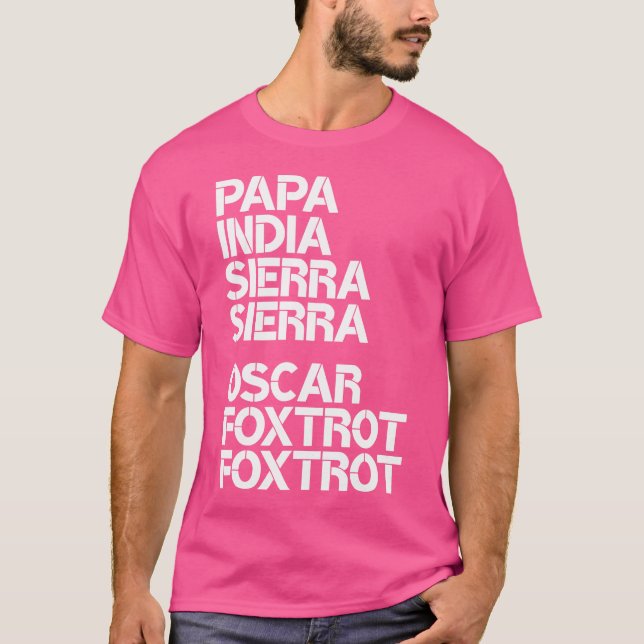 Camiseta Papa India Sierra Oscar Foxtrot (Frente)