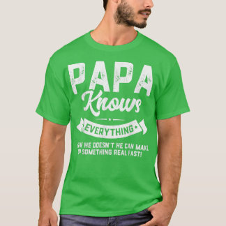 Camiseta Papa Knows Everything 60th Gift Funny Father's Da
