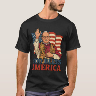 Camiseta Papa Leão Xiv Deus abençoe América Latina Bandeira
