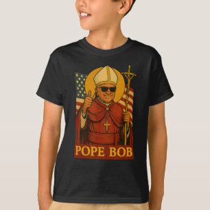 Camiseta Papa Leo Pope Bob Primeiro Papa Americano Vintage 