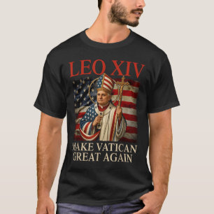 Camiseta Papa Leo Xiv Faça Excelente Vaticano Novamente Chu