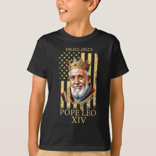 Camiseta Papa Leo Xiv, Vaticano de bandeira americana Leo X
