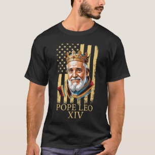 Camiseta Papa Leo Xiv, Vaticano de bandeira americana Leo X