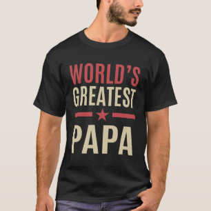 Camiseta Papa Maior do Mundo de Mens   Pai e vovô
