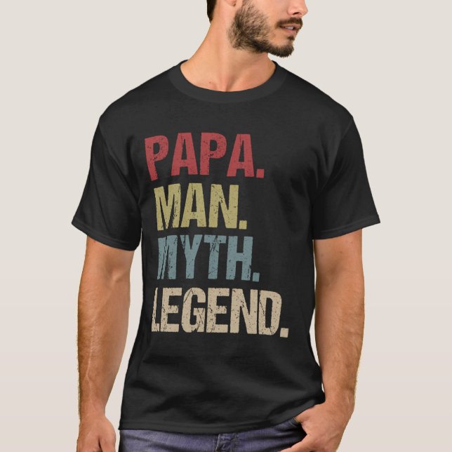 Camiseta Papa Man Myth Legend (Frente)
