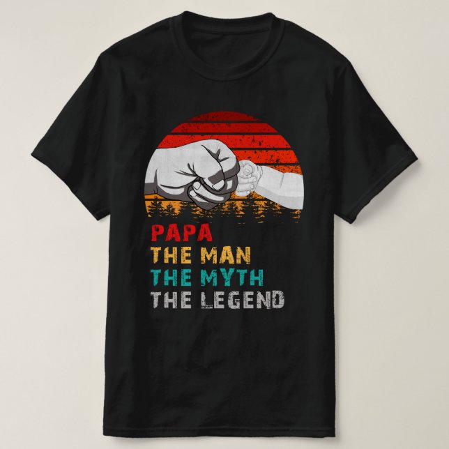 Camiseta papa o homem mito lenda (Frente do Design)