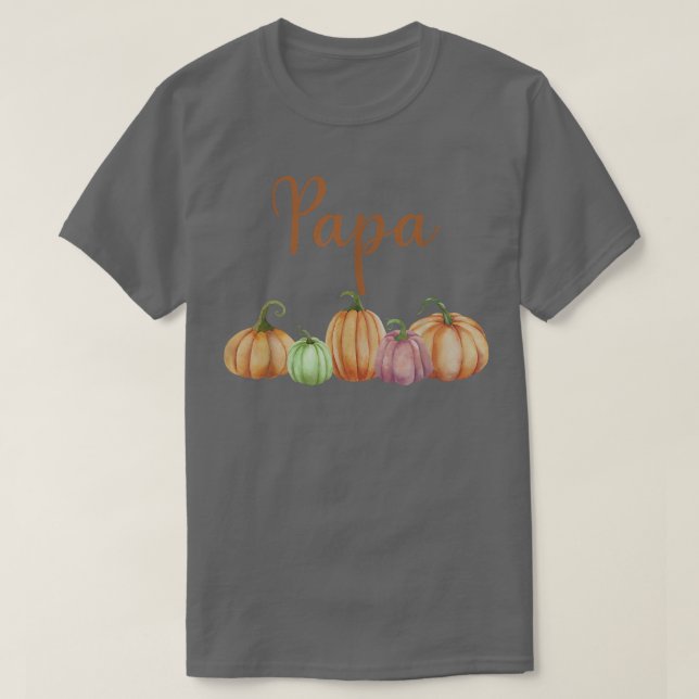 Camiseta Papa of Little Pumpkin First Birthday Autumn Pumpk (Frente do Design)