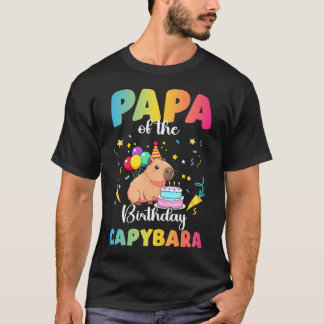 Camiseta Papa Of The Birthday Girl Capybara Bday Party