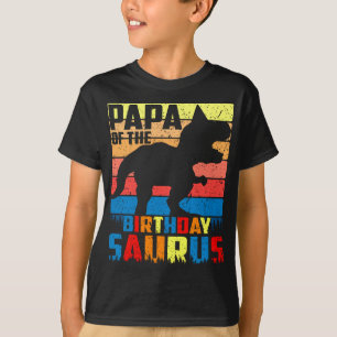 Camiseta Papa Orgulhoso Do Aniversário Surus Dinosaur Tee