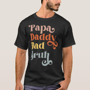 Camiseta Papa Pai Bruh Retro Dia de os pais Boy