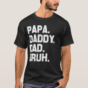 Camiseta Papá Pai Bruh Retro Vintage Boys Girls Fathe