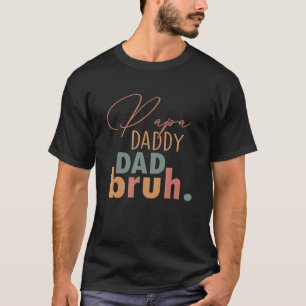 Camiseta Papá Pai Bruh Vintage Cor Orgulhosa Vovô Fa