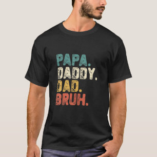 Camiseta Papá Pai Bruh Vintage Dia de os pais Gift