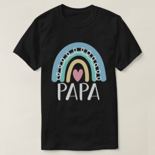 Camiseta Papá Pai Correspondente ao Arco-Íris