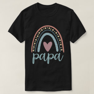 Camiseta Papá Pai Correspondente ao Arco-Íris
