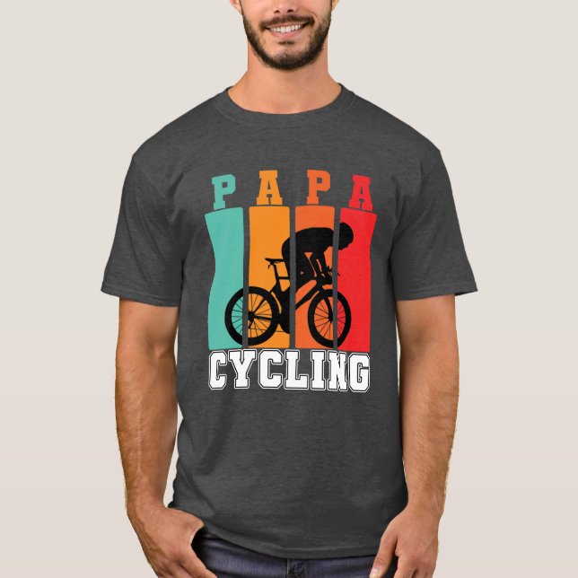 Camiseta Papá Pai de Ciclo de Ciclo Andando de bicicleta do (Frente)