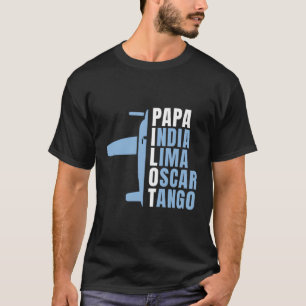 Camiseta Papa Piloto Alfabeto Fonético Para Pilotos De Pai