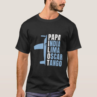 Camiseta Papa Piloto Alfabeto Fonético Para Pilotos De Pai