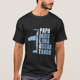 Camiseta Papa Piloto Alfabeto Fonético Para Pilotos De Pai