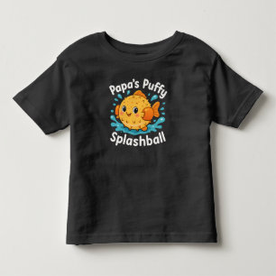 Camiseta Papá Puffy Splashball - Peixe-Água Engraçado