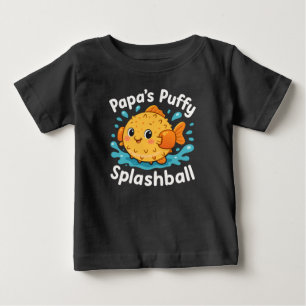 Camiseta Papá Puffy Splashball - Peixe-Água Engraçado