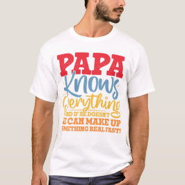 Camiseta PAPA Sabe Tudo O Dia de os pais Legal Padre Engraç