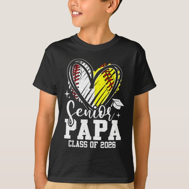 Camiseta Papa Sênior Cl De 2026 Graduação de Beisebol e Sof (Frente)
