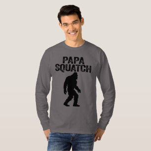 Camiseta Papa Squatch Engraçado Pé Grande - Presente Dia de
