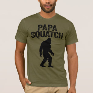 Camiseta Papa Squatch Engraçado Pé Grande - Presente Dia de