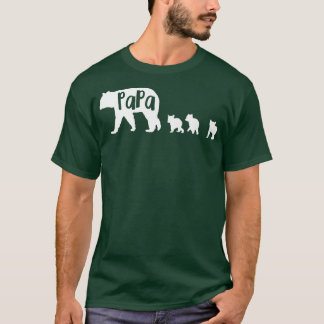 Camiseta Papá Urso com 3 Cubs Divertidos Pai Padre Gift Pr